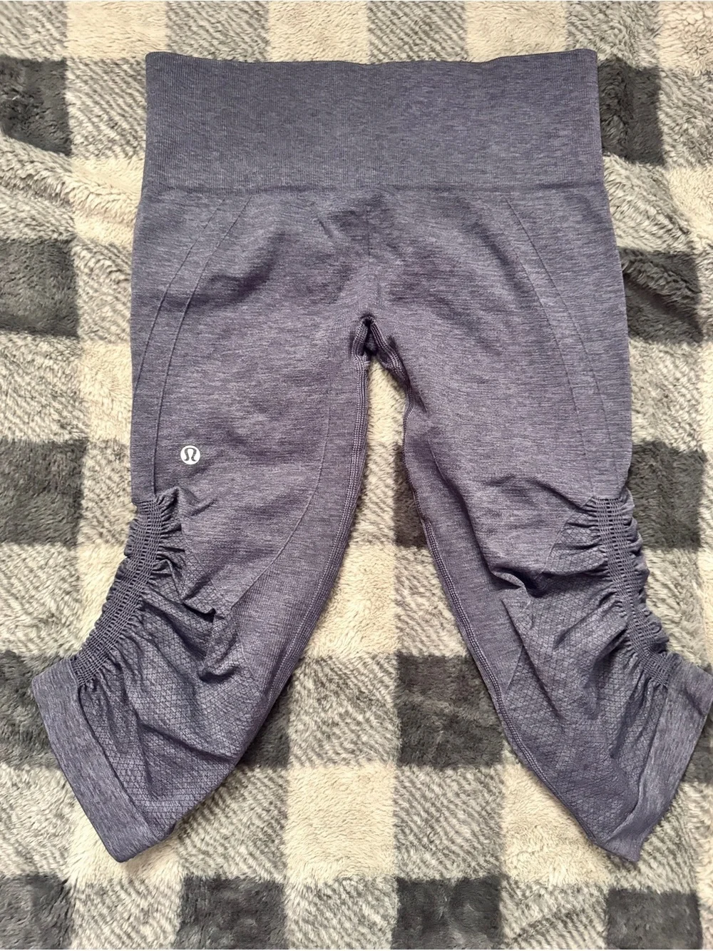 Lululemon The Flow Crop Legging in a heathered inkwell-6